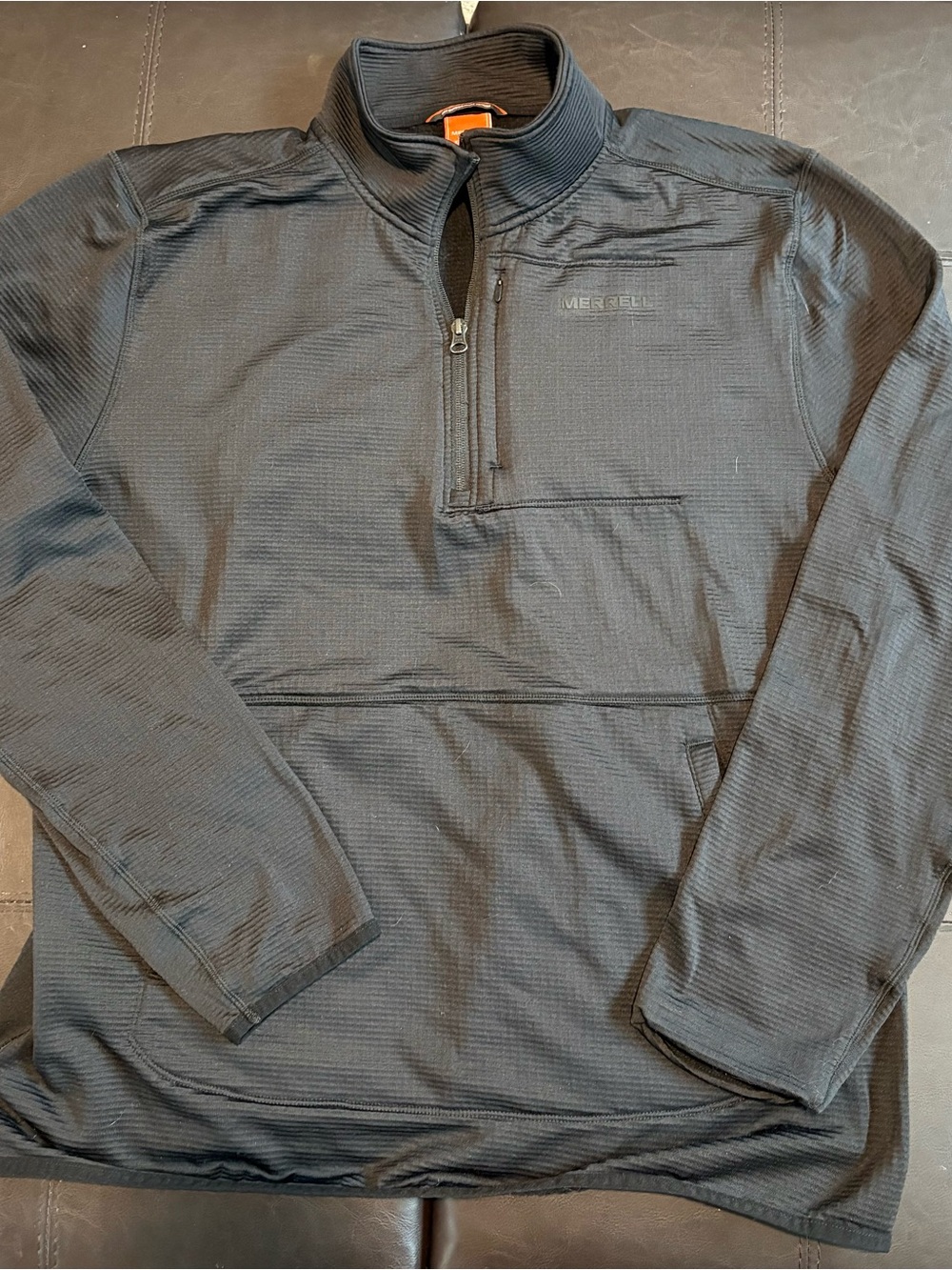 Merrell men's 1/4 zip black fleece pullover moisture wicking size XL